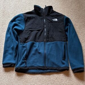 The North Face Men's Denali fleece Black and Teal Performance Jacket large